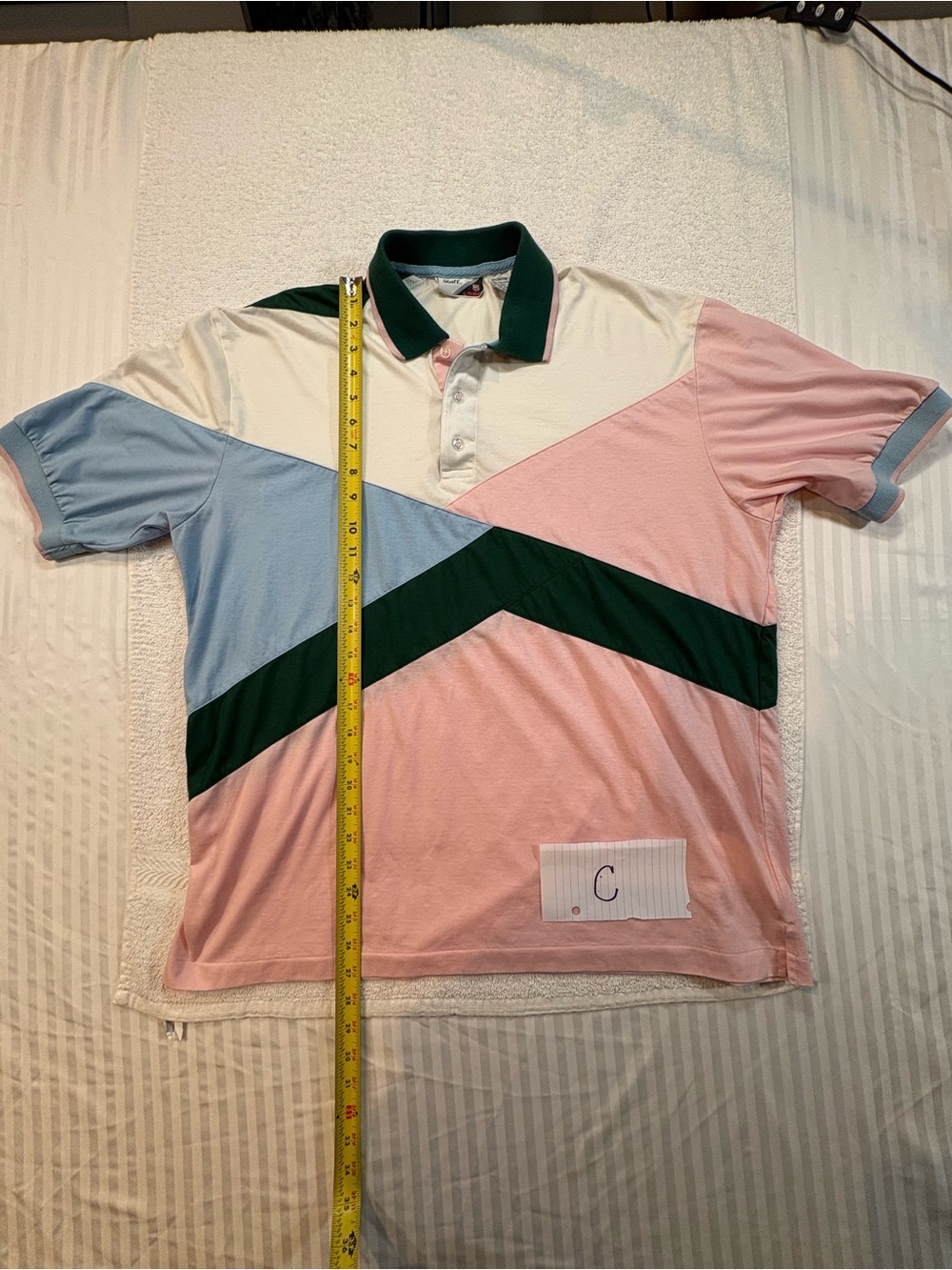 Vintage Wilson Staff Pastel Colorblock Polo Shirt L 80's Retro
